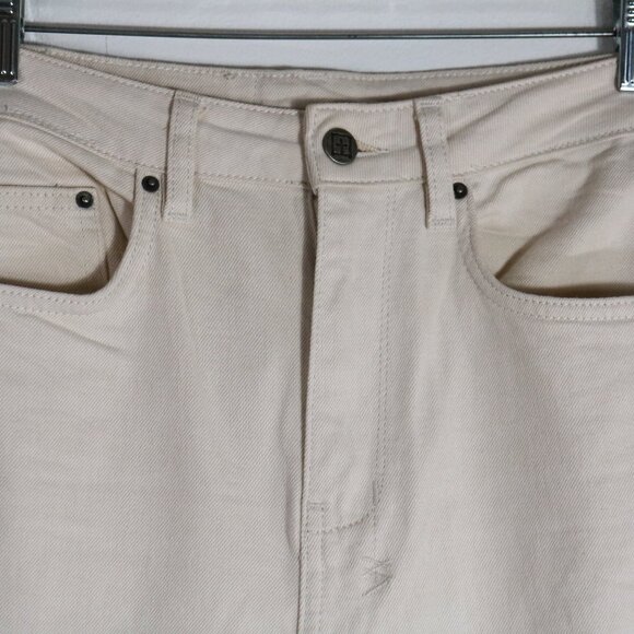 KSUBI Womens Playback Super High Rise Jeans 25 White Ivory Relaxed Full Length - Picture 3 of 8